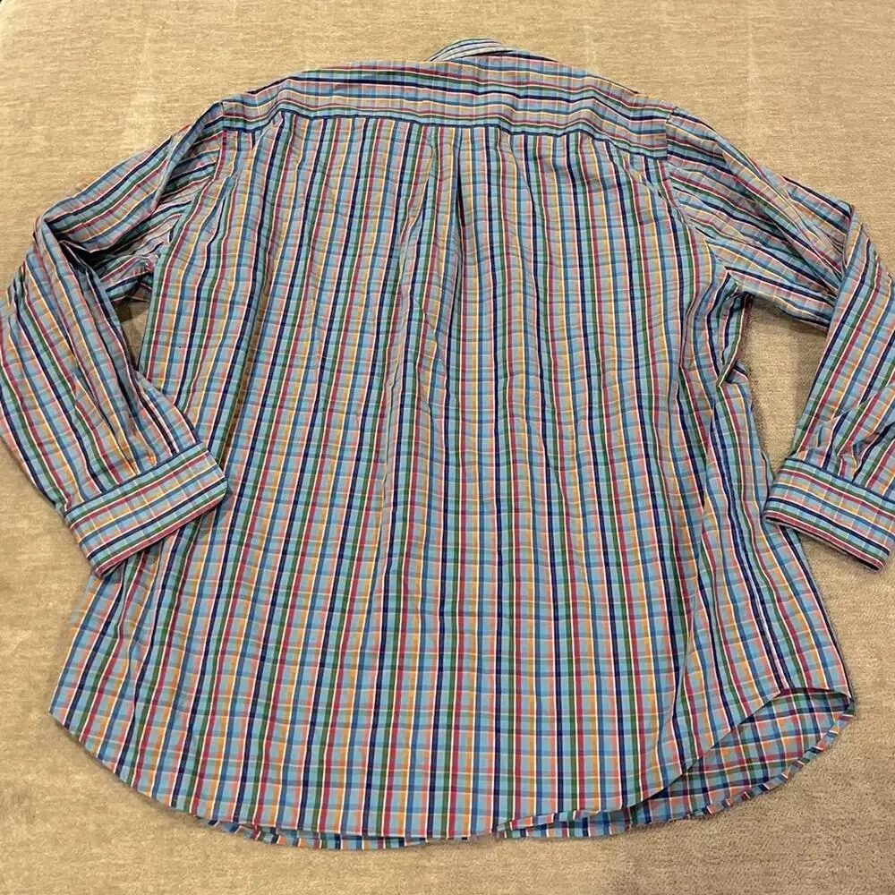 Peter Millar Shirt Mens XXL Weekender Finish Plaid Button Down Multicolor Eclect - Picture 6 of 6
